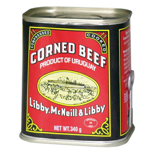 商品説明厳選された牛肉を使用した、ワンランク上のリビー・コンビーフ！1875年に米国シカゴで発売され、今もなお愛され続けています。リビー・コンビーフは1875年に米国シカゴのMcNeill＆Libby社によって発売。当時では珍しい不等辺四角形の缶に詰められ一躍全米でヒット商品になりました。主に米国ハワイ向けに製造されている「ブラックラベル米国仕様」はアジア向けのコンチネンタル・グレードより厳選された牛肉を使用したワンランク上の上質なコンビーフです。【 商品詳細 】■内容量：約340g（1缶）／賞味期限：製造日より5年間■原材料名：牛肉、食塩、砂糖/発色剤（亜硝酸Na）■原産国：ウルグアイ※食品につき、返品はご遠慮ください。