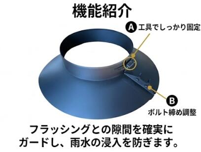 薪ストーブ ストームカラー 断熱二重煙突用内径150mm外径200mm