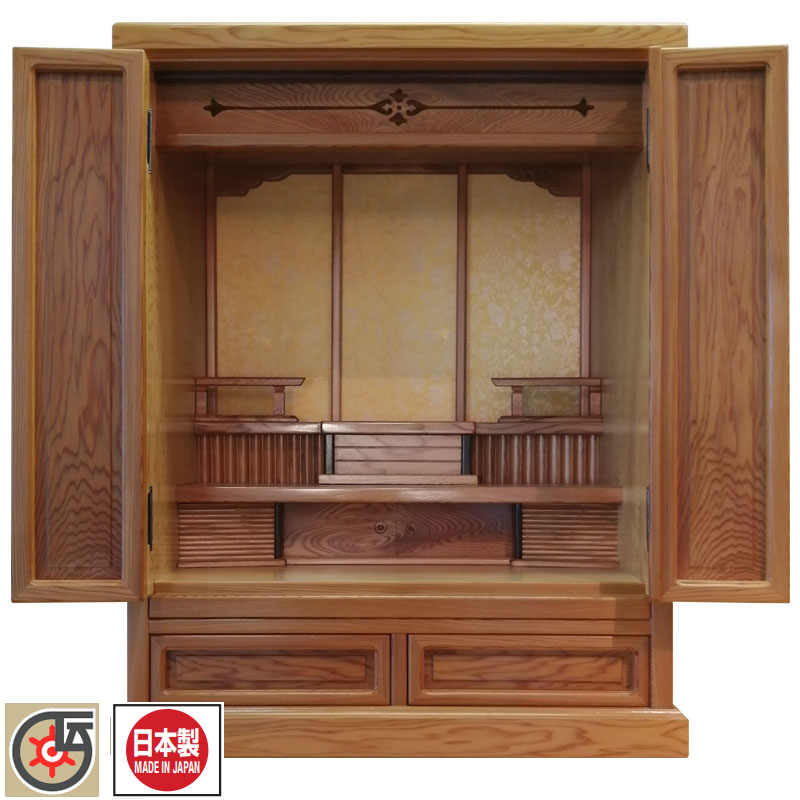 日本製 国産仏壇伝統工芸品 東京仏壇「屋久杉製仏壇」18号 モダン仏壇 伝統型仏壇 日本製 国産仏壇 インテリア仏壇 無宗教 屋久杉