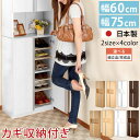 靴箱 約 幅 60/75 cm 下駄箱 玄関収納 収納 スリム 薄型 シューズボックス 靴入れ 玄関 収納庫 扉 大量収納 靴 ブーツ 日本製 国産 木製 高級 ハイタイプ 転倒防止 おしゃれ オーク/ホワイト/ダークブラウン 【組立品/完成品が選べる】