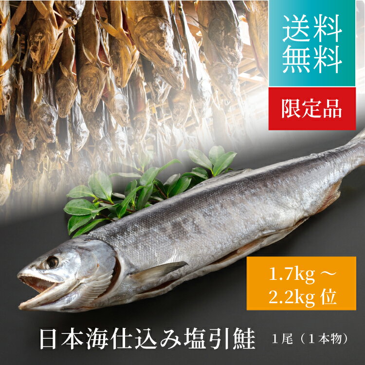 送料無料 北海道産 日本海仕込み 塩引鮭 （1.7kg～2.2kg）≪一本物≫ 新潟 本漬け 山漬け 熟成 天日塩 サケ お歳暮 贈り物 ギフト お正月 プレゼント 誕生日 お祝い 御祝 粗品 景品 敬老の日 ギフト 御歳暮 御年賀