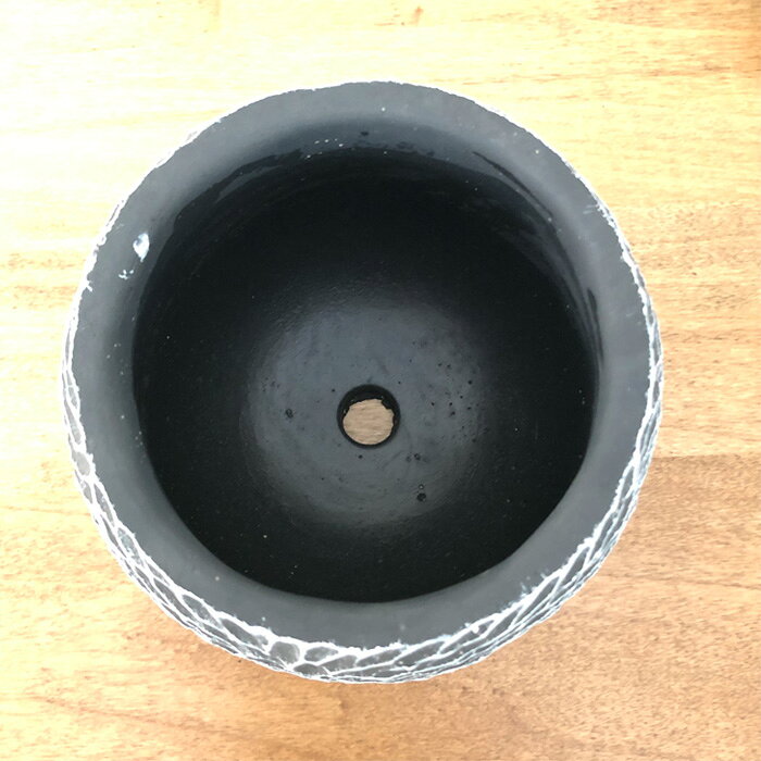 資 植木鉢 CD035-120BK ブラックペイント 陶器 鉢 和風 インテリア 多肉植物 おし...