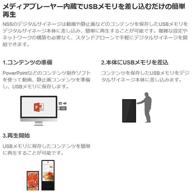 【送料別途見積】NSS 屋内用拡張型デジタルサイネージ 55型 NSDS55ES-IW (お客様組立品) | デジタル サイネージ ディスプレイ 壁掛け 店舗用 店舗用品 電子看板 壁面 壁 PCモニター モニター |