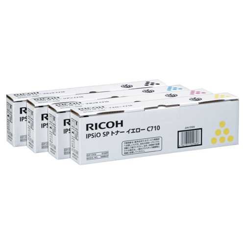 RICOH リコー IPSiO SP トナー イエロー C710 純正品｜インク カートリッジ トナーカートリッジ カラーレーザープリンター カラーレーザープリンタ カラー レーザー プリンター プリンタ 事務用品 オフィス用品 交換 消耗品 純正トナー カラープリンタ カラープリンター|