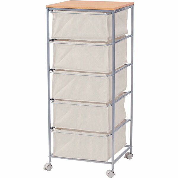 東谷 MIP-279 キャンバスチェスト 5段 |シンプル 雑貨 おしゃれ 事務用品 トップジャパン|