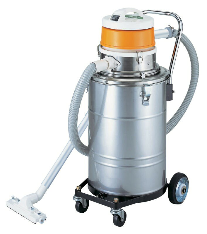 ※返品について スイデン 業務用掃除機 Gクリーン微粉じんタイプ 乾式そうじ機　SGV-110DP ■商品の特徴 微粉じん対応型。2μmまでのパウダー粉じんをほぼ完全に捕集します。・微粉じん専用フィルター（2μmまでのパウダー粉じんをほぼ完全に捕集）・手動ちり落とし内蔵・ホース径Φ38 ■DPフィルター（パウダー専用型） フィルター表面に特殊フィルムをコーティングした微粉じん対応機種。2μm以上の粉じんをほぼ完全に捕集できます。 ■メンテナンス・イージー メンテナンスの簡単さを追求した本体構造。モーター・フィルター・タンクは工具レスで簡単着脱が可能ですので、フィルターの清掃やメンテナンス等が手軽にできるようになりました。 ■信頼性の高剛性ボディ 耐久性を高めるために、主要部分には、あえて鋼板を使用しました。ハードな工業・産業用での使用にもタフで頑丈なボディで安心です。 ■清潔　水洗いOK モータ・ユニット以外は丸ごと水洗いできます。腐食しやすい原料クズを吸引する食品工場や清潔さをアピールしたい職場に最適です。（注意）ちりおとし部品には水をかけないでください。 ■付属品 ●Φ38静電防止用アース入りホース組品2m　●Φ38アルミ直管パイプ1本　●Φ38-25T型ノズルセット品　●Φ38スキマノズル大 仕様 品番 SGV-110DP タンク ステンレス22Lタンク ちりおとし 手動 電源 単相100V（50/60Hz） 電流(A) 11.5 消費電力(W) 1100 最大真空圧(kPa) 30 最大風量(m&sup3;/min) 2.5 フィルター面積(m&sup2;) 0.48 吸込口径／ホース径(mm) Φ38 ホース長さ(m) 2 電源コード長さ(m)／アース 8／クリップ付き タンク実容量(L) 22 本体寸法 幅×奥行×高さ(mm) 474×520×764 本体質量(kg) 19（標準質量 20.5） 騒音値(dB) 75（メーカー図面資料値） メーカー保証 1年間 《特記》 1、乾式専用です。液体は吸引できません。 2、単相200V仕様のご要望はお問い合わせください。 3、整流子モータのため、長時間の連続運転には向きません（運転耐久時間の目安 約500時間）。連続運転が必要な用途はお問い合わせください。 4、防爆型ではありません。発火や爆発の危険性があるものは吸引できません。 5、標準質量とは、本体質量に、製品を使用するために必要な付属品（ホース、パイプ、ノズルなど）を加えたものです。【検索用ワード】業務用掃除機 集じん機 乾式 微粉じん パウダー 粉体 スイデン suiden 掃除機 バキュームクリーナー Gクリーン DPフィルター 工場 SGV-110DP