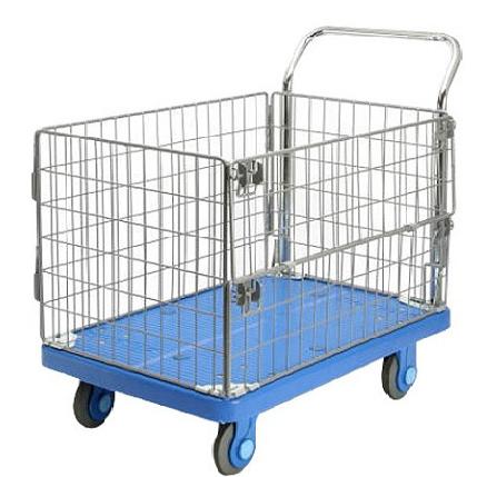 【車上渡し】カナツー 台車 静音シリーズ PLA300-AMIM1-G (430-00210) | kanatsu 台車 手押し台車 荷車 キャリーカート 運搬台車 軽量 静音 オフィス用 家庭用 引っ越し用 業務用 |