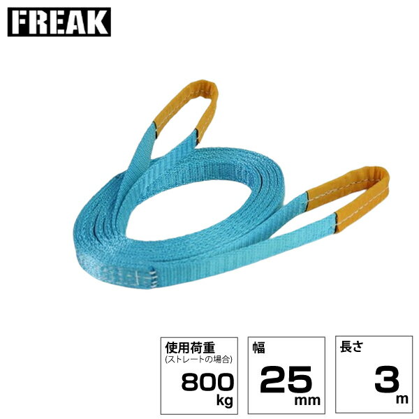 Rakuten - FREAK JISIIIスリングベルト E型800kg 幅25mm×長さ3m (81004) | フリーク トラック 吊具 スリングベルト 荷吊りベルト ロープ 運搬 バンド 玉掛け 吊り上げ 持ち上げ ベルト ベルトスリング 運搬ベルト 工事 工具 林業 道具 ナイロンスリング 工事現場 業務用 建設 |
