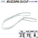 東レインターナショナル ポリエステルスリング PET3E 両端アイ形 2.5ton 幅75mm 長さ8m (40839)| トラック 吊具 スリングベルト 建設...