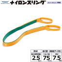 東レインターナショナル ナイロンスリング N3E 両端アイ形 2.5ton 幅75mm 長さ7.5m (41003)| トラック 吊具 スリングベルト 建設現場...
