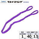東レインターナショナル シライマルチスリング HE 両端アイ形 1ton 幅40mm 長さ1.5m (41265)| トラック 吊具 スリングベルト 建設現場 ...