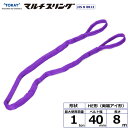 東レインターナショナル シライマルチスリング HE 両端アイ形 1ton 幅40mm 長さ8m (41278)| トラック 吊具 スリングベルト 建設現場 重機...