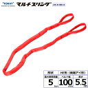 東レインターナショナル シライマルチスリング HE 両端アイ形 5ton 幅100mm 長さ5.5m (41348)| トラック 吊具 スリングベルト 建設現場...