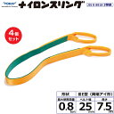 【まとめ買い】4個セット 東レインターナショナル ナイロンスリング N3E 両端アイ形 0.8ton 幅25mm 長さ7.5m (40966)| トラック 吊具...