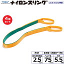 【まとめ買い】4個セット 東レインターナショナル ナイロンスリング N3E 両端アイ形 2.5ton 幅75mm 長さ5.5m (40999)| トラック 吊具...
