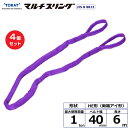 【まとめ買い】4個セット 東レインターナショナル シライマルチスリング HE 両端アイ形 1ton 幅40mm 長さ6m (41274)| トラック 吊具 スリ...