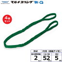 【まとめ買い】4個セット 東レインターナショナル シライマルチスリングWG FE 両端アイ形 2ton 幅52mm 長さ5m (42109)| トラック 吊具 ...