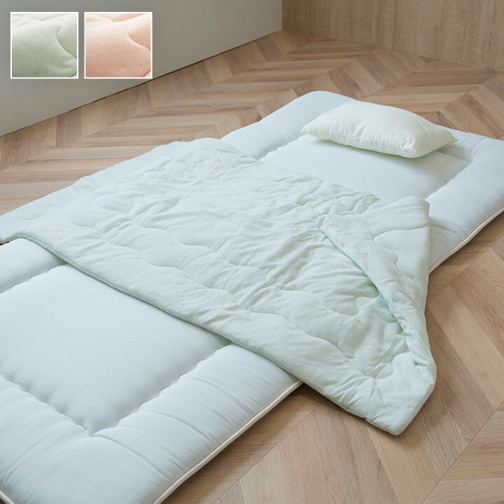 イケヒコ 寝具 肌布団 キルトケット お昼寝 保育園 キッズ ジュニア 綿100％ 洗える 洗濯機丸洗い 優しいタオル地 80×140cm (KZ80140)