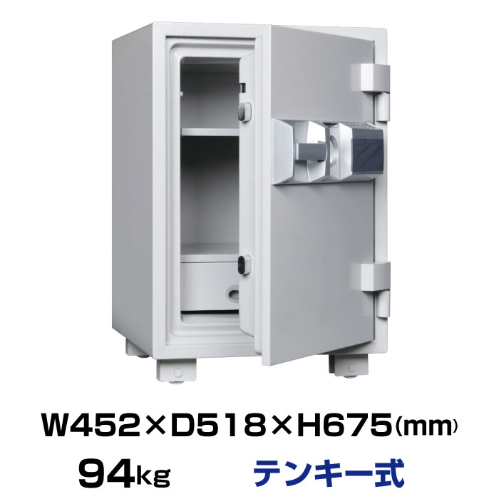 【車上渡し】テンキー式 耐火金庫 ダイヤセーフ MEK68-DX 94kg 準耐火時間1時間 /テンキー＋鍵タイプ|金庫 おしゃれ 家庭用 業務用 耐火 家庭用金庫 大型金庫 事務用品 業務用金庫 トップジャパン 貴重品 大型 テンキー金庫 セキュリティ 収納|