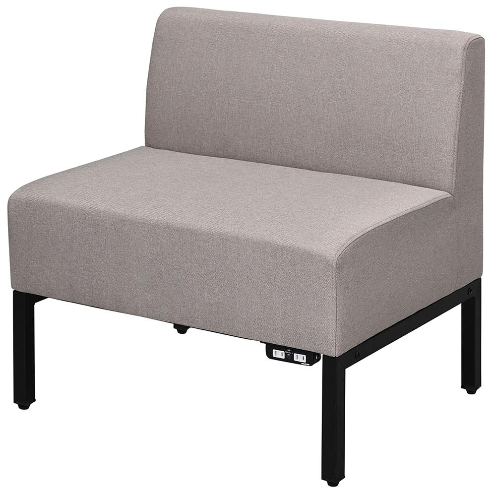 アール・エフ・ヤマカワ カッコ ファブリックソファ W720 ベージュ コンセント付 (重量：14kg) RFFBS-7..