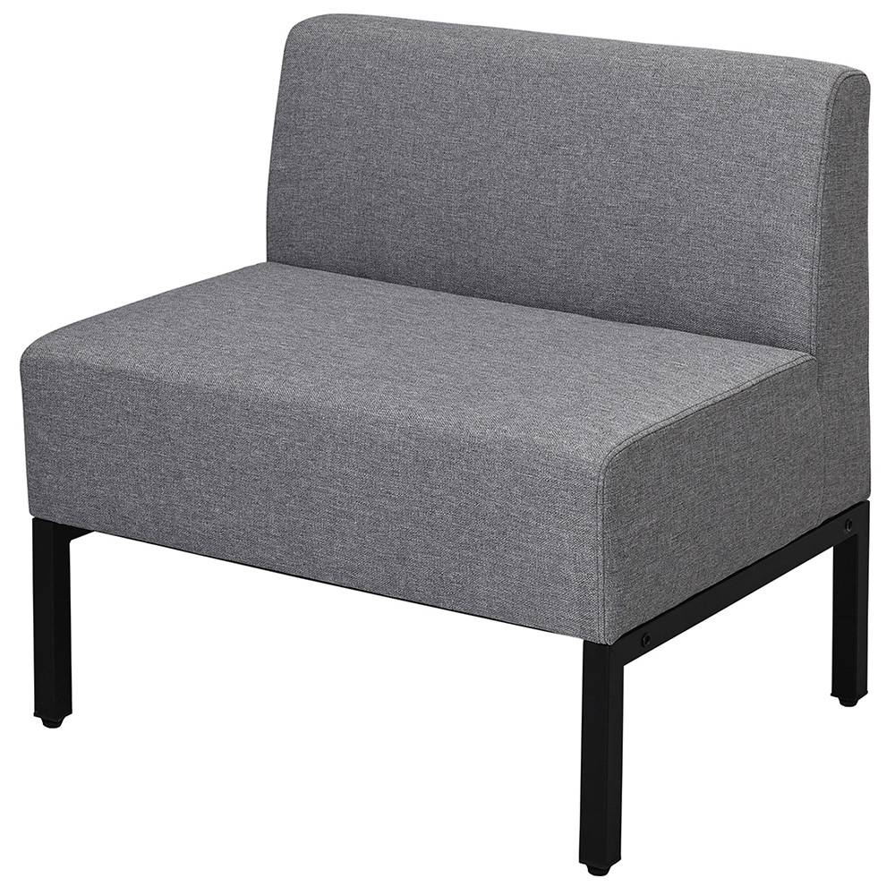 アール・エフ・ヤマカワ カッコ ファブリックソファ W720 ライトグレー (重量：14kg) RFFBS-72LG | ア..