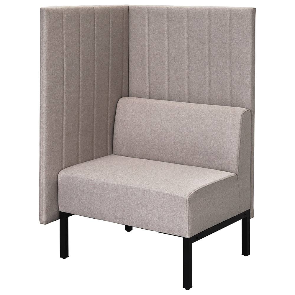 アール・エフ・ヤマカワ カッコ ファブリックソファ W760×H1230 ベージュ 片側パネルタイプ (重量：22...