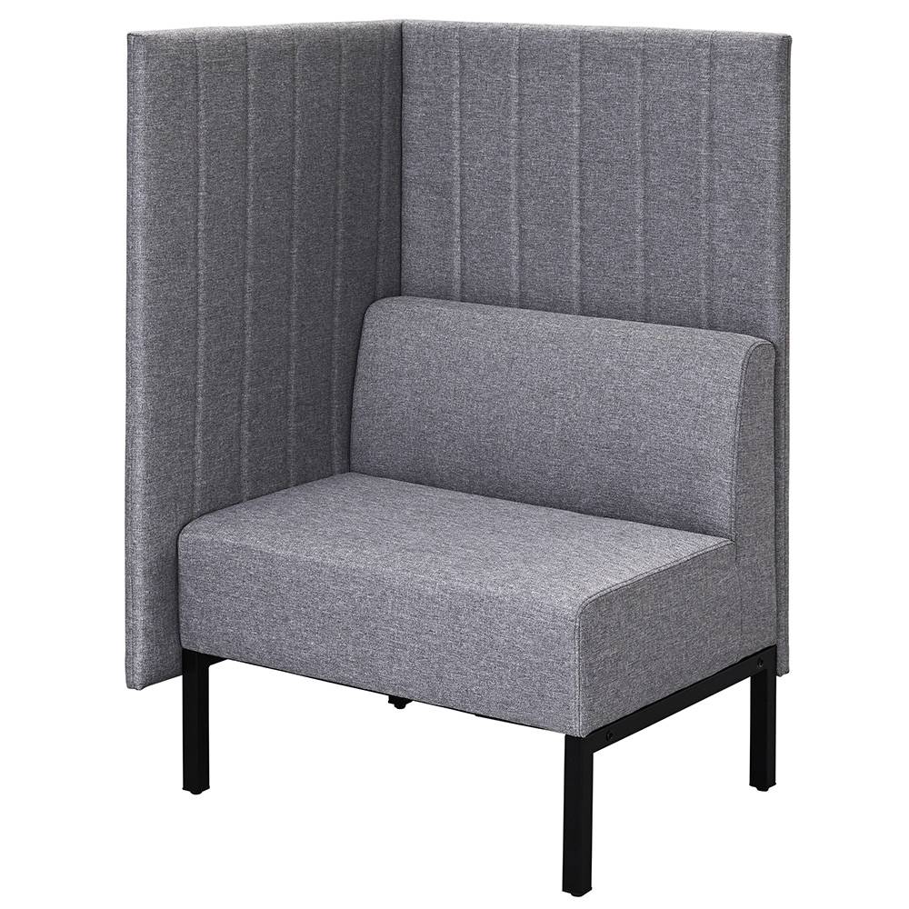 アール・エフ・ヤマカワ カッコ ファブリックソファ W760×H1230 ライトグレー 片側パネルタイプ (重量..