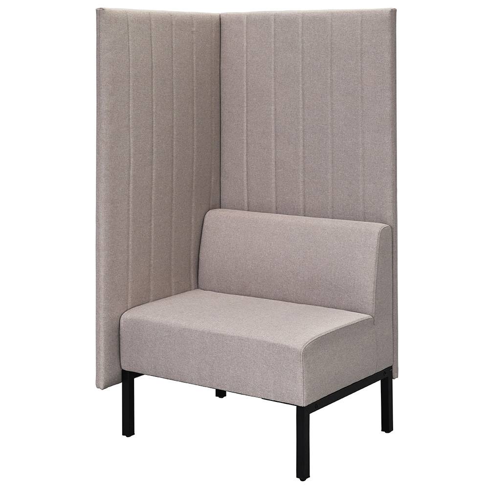 アール・エフ・ヤマカワ カッコ ファブリックソファ W760×H1500 ベージュ 片側パネルタイプ (重量：24k..