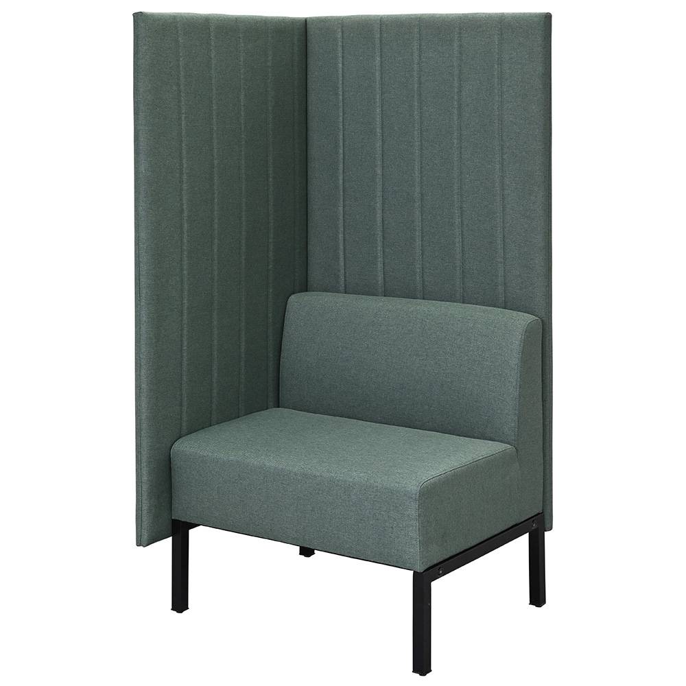 アール・エフ・ヤマカワ カッコ ファブリックソファ W760×H1500 グリーン 片側パネルタイプ (重量：24k..