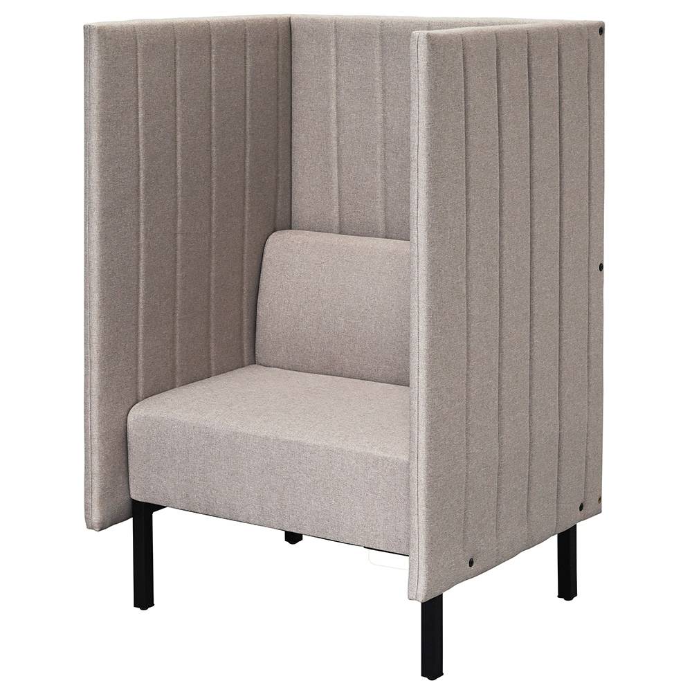 アール・エフ・ヤマカワ カッコ ファブリックソファ W800×H1230 ベージュ 両側パネルタイプ (重量：27k..