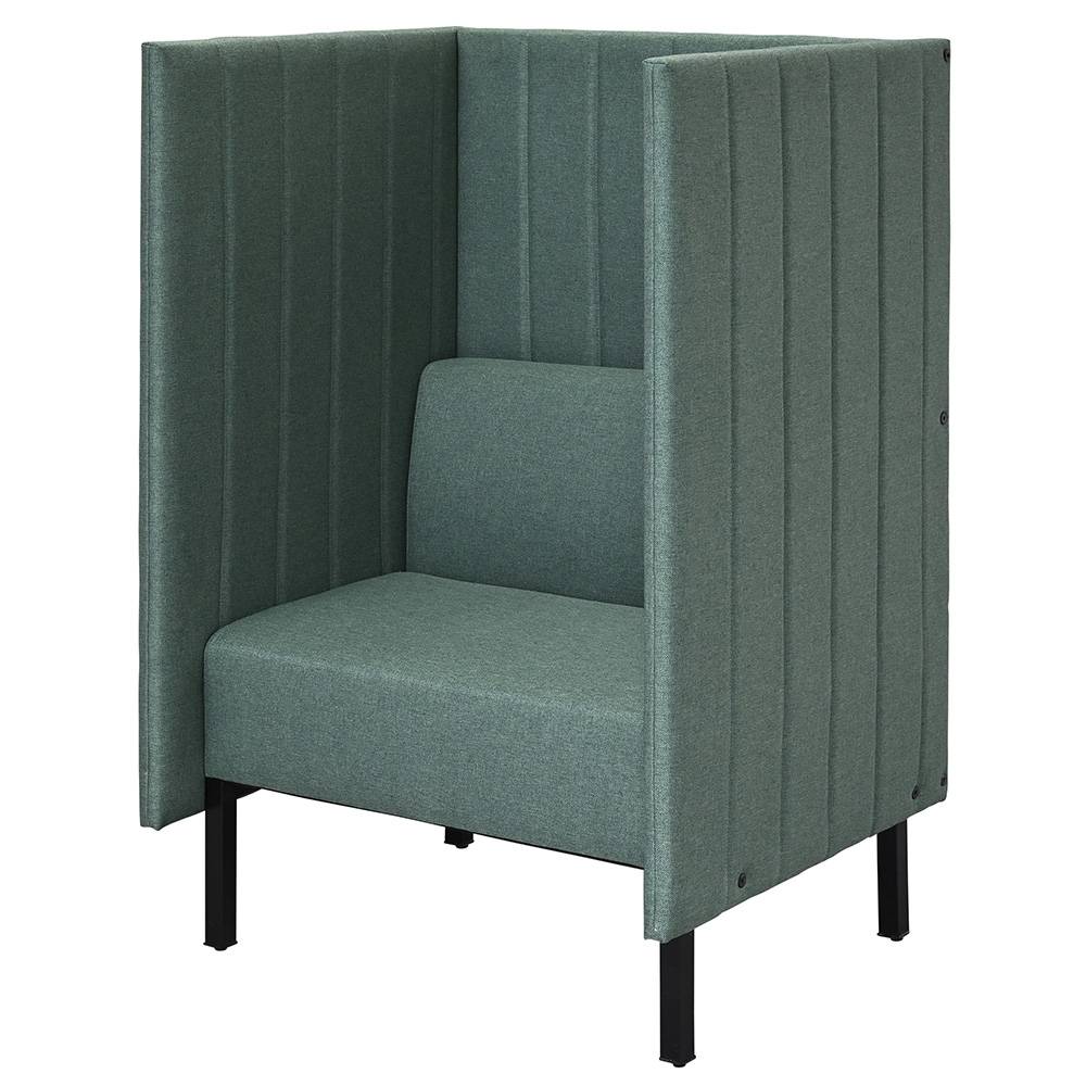 アール・エフ・ヤマカワ カッコ ファブリックソファ W800×H1230 グリーン 両側パネルタイプ (重量：27k..