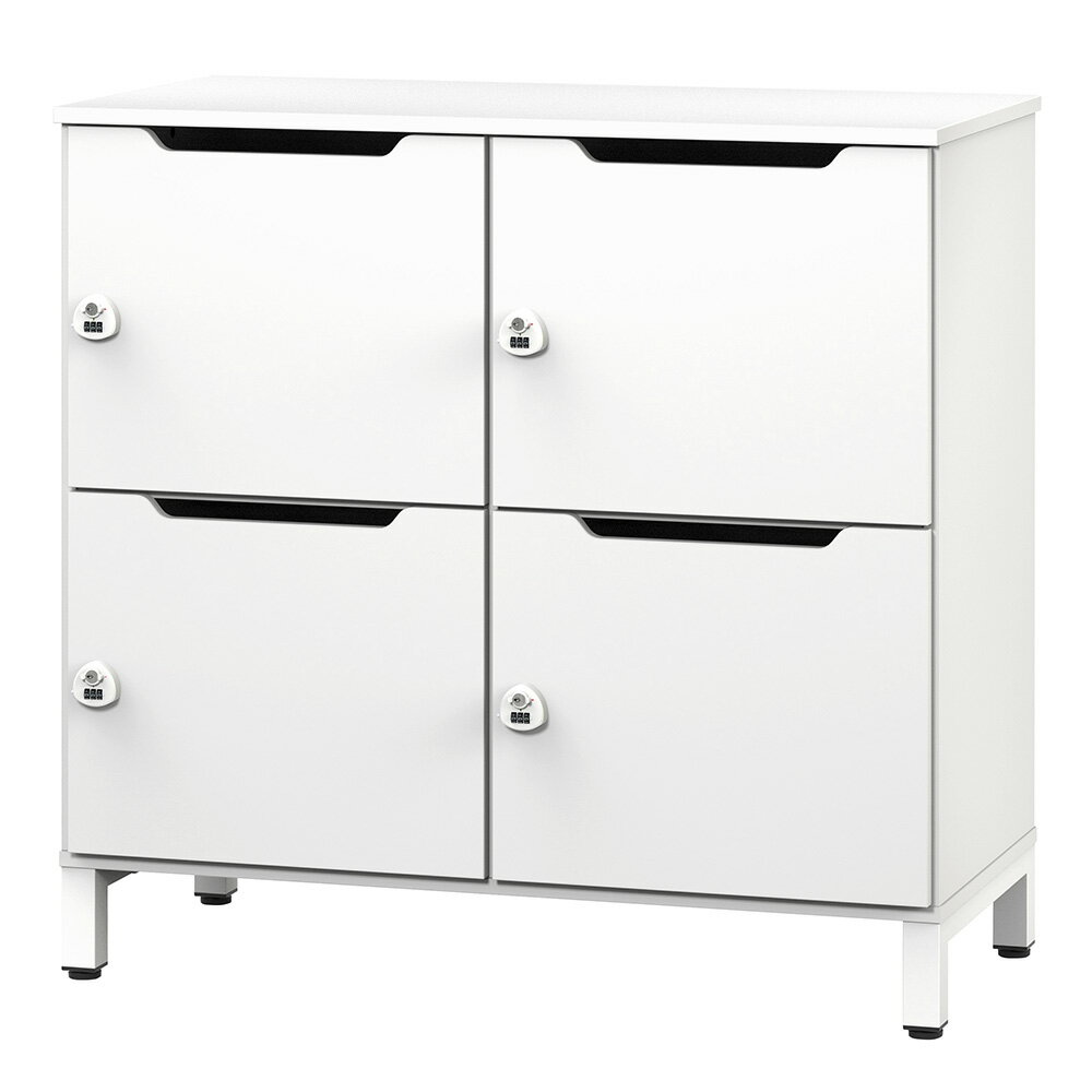 アール・エフ・ヤマカワ パーソナルロッカー 2列2段 ホワイト×ホワイト扉 (重量：55kg) RFPL-22WH-WHD ..