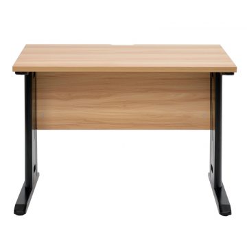 【車上渡し】アール・エフ・ヤマカワ アソート スチール脚デスク W1000×D600 ナチュラル ブラック脚 (重量:20.7kg) RFSLD-1060NA-BL | アールエフヤマカワ オフィス 事務所 オフィステーブル ワークテーブル つくえ 在宅勤務 テレワーク 事務机 | [2]