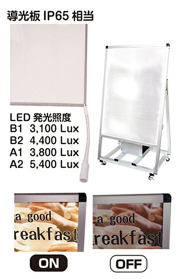 常盤精工 ポスタースタンド バリウススタンド看板バッテリーLED B1片面 VASKBALED-B1K | 日本製 ポスターパネル ポスターフレーム 広告ボード 店舗看板 案内掲示板 掲示 | [3]