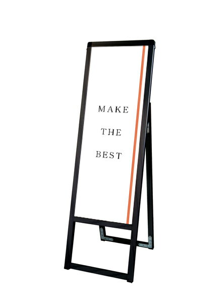 ※返品について■メーカー常盤精工■特徴【ポスターの交換方法】ポスターの交換は、本体上部の左右にあるビスを取り外し、上辺のフレームを引き抜いて面板とアクリルカバーの間にポスターをセットするだけです。【安全設計のステイ金具】TOKISEIオリジナルのステイ金具（開き止め金具）はサビにくくて頑丈なステンレス製です。更に看板本体を折りたたんだ時も指を挟まない安全設計になっています。【特注サイズも製作可能】メーカー工場で生産しているので、1台からでも特注サイズで製作可能です。（別途お見積もり）■仕様●本体フレーム=アルミ押出し材/アルマイト仕上(ブラック)●表面カバー=アクリル 透明1.5mm厚●面板=アルミ複合板(白)3mm厚●面板サイズ=A3TT(W297mm×H841mm)●面板有効サイズ=W281mm×H825mm●重量=3.1kg●対応ウエイトアーム=SKW-A※屋内・屋外可(ポスターには耐水加工が必要です)■常盤精工専用オプション商品一覧はこちら