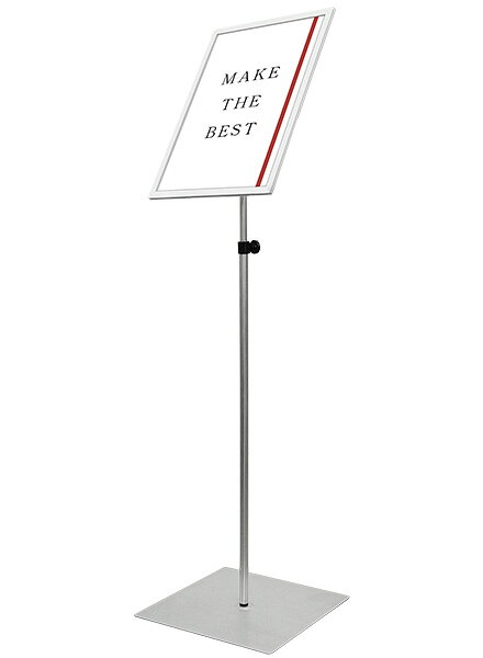 【SS期間中 P2倍】常磐精工 ポールスタンド エコポケットポール150　A3ホワイト EPPO-150A3 | 日本製 ポスターパネル ポスターフレーム 広告ボード 店舗看板 案内掲示板 掲示 |