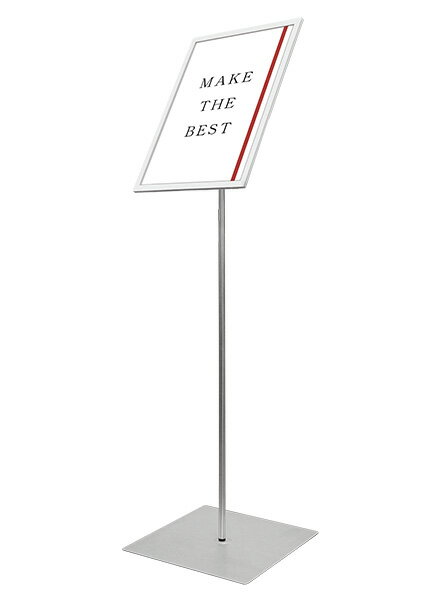 常磐精工 ポールスタンド エコポケットポール80　A3ホワイト EPPO-80A3 | 日本製 ポスターパネル ポスターフレーム 広告ボード 店舗看板 案内掲示板 掲示 |