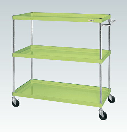 【車上渡し】サカエ SAKAE CSパールワゴン（中量タイプ） CSP-12123 (321406) (重量:34kg) | 工具 収納 ガレージ 整理 工場 効率化 作業スペース 確保 移動式 ラック 金属製 シェルフ 収納ワゴン メンテナンス用作業台 工具 散ラカル 作業台 収納 業務用 |