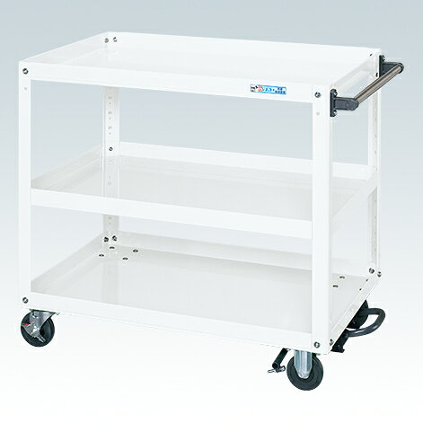【車上渡し】サカエ SAKAE スーパーワゴン（プレート式キャスタータイプ） SAP-90883BRRW (342105) (重量:26kg) | 工具 収納 ガレージ 整理 工場 効率化 作業スペース 確保 移動式 ラック 金属製 収納ワゴン メンテナンス用作業台 工具 作業台 収納 業務用 |