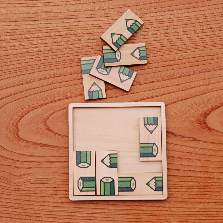 【お得価格】木製パズル「ペンシルパズル・レッド/ブルー/グリーン3種セット」 パ...