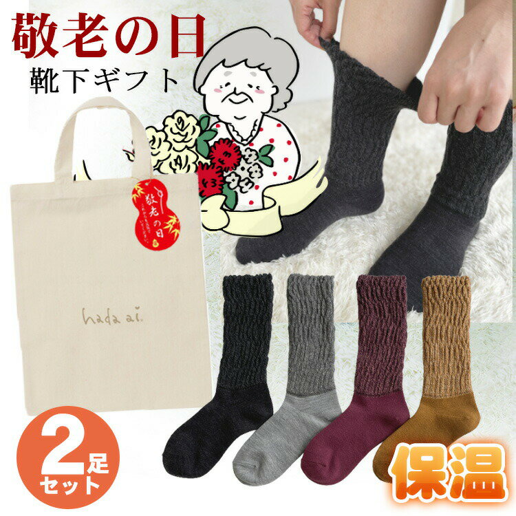 【敬老の日ギフト】【日本製】 2足組 ヒートインプラス レディースソックス シンカーのせ二面切替 /冷え性対策 靴下 あったか 保温 くつした ゆったり 暖かい レディース　ゆったり　ラッピング