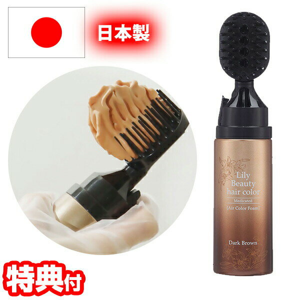 リフレ リリービューティーヘアカラー 医薬部外品 ダークブラウン ヘアカラー しらが染め 染毛剤 白髪染め 酸化染毛剤 白髪隠し コーム型 長持ち 保湿成分 脱色剤フリー 合成香料フリー シリコンフリー パラベンフリー 紫外線吸収剤フリー リリービューティヘアカラーのサムネイル