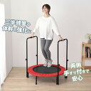 クロススポーツ 両手すり付き トランポリン 家庭用トランポリン 小型トランポリン ジャンプ エクササイズ フィットネス 運動 体感トレーニング トランポリン運動...