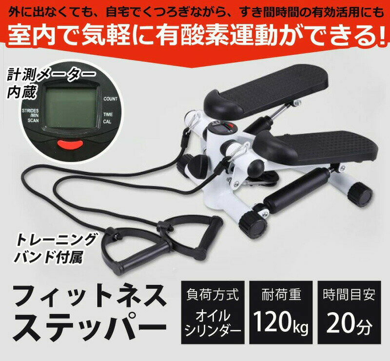 【選ぶ景品付き】 サンルック フィットネスステッパー SR-FT028 トレーニングバンド付 ステップ運動 ウォーキングマシン ステッパー ステップ運動 有酸素運動 踏み台運動 ステップマシン エクササイズマシン 筋トレ リハビリ 介護 フィットネス SunRuck 2