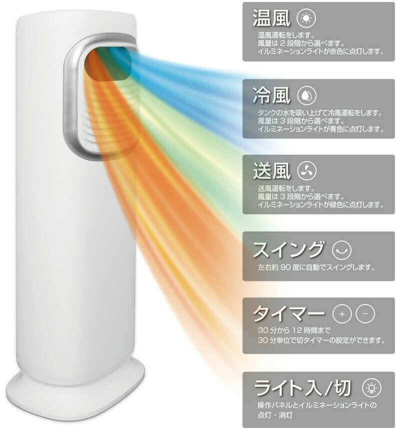 【選ぶ景品付】 丸隆 温冷風扇 HOT＆COOL FAN 冷却器2個付 ホット＆クール MA-874 ...