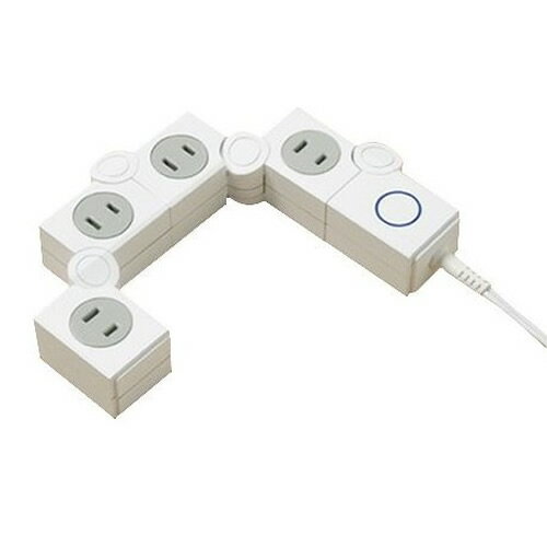★100円クーポン配布中★ イージーキュービックタップ 2M 4個口 電源タップ OAタップ 変形電源タップ 四個口 折り曲げ自由な キュービックタップ 通販 コンセント差込口　