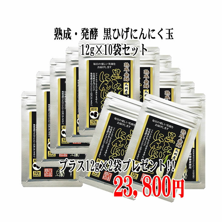 【送料無料】【熟成・発酵黒ひげにんにく玉(12g)10袋+2袋】にんにく玉 ニンニク にんにく ひげにんにく 健康 無添加 無農薬 健康食品 国産 九州産 サプリメント サプリ 手作り匂わない 元気 ミネラル 自然のサムネイル