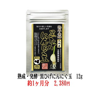 【熟成・発酵黒ひげにんにく玉12g】 にんにく玉 ニンニク にんにく ひげにんにく 健康 無添加 無農薬 健康食品 国産サプリメント 匂わない 元気 美容 粒 ミネラル 贈り物 栄養 【送料無料】