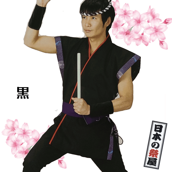 袖なし袢天　祭 祭り 法被 袢天 送料無料 袖なし