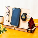 ★10%OFF!★ スマホスタンド 木製 ワイドタイプ おしゃれ カッコいい メープル ウォールナット 腕時計スタンド ウォッチスタンド デスクバー ウォッチディスプレイ 父の日 国産 日本製 スマートフォンスタンド iPhoneスタンド スマホスタンド012(2)